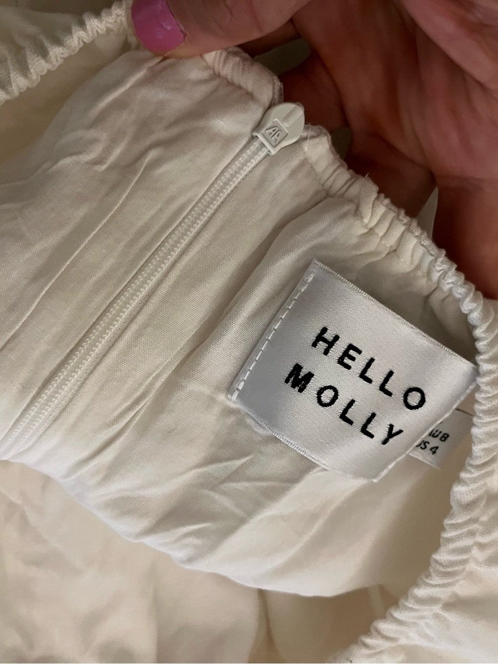 Hello Molly White Strapless Cutout Romper Dress size 4 - Picture 8 of 12